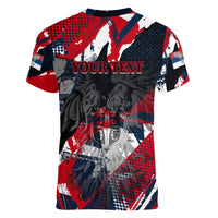 Serbia Women V-Neck T-Shirt Like the Phoenix – Rising from Ashes with Pride and Power