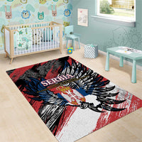 Serbia Area Rug Wings of the Nation Crown of Heritage