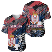Serbia Baseball Jersey Wings of the Nation Crown of Heritage