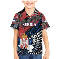 Serbia Family Matching Mermaid Dress and Hawaiian Shirt Wings of the Nation Crown of Heritage