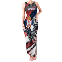 Serbia Family Matching Tank Maxi Dress and Hawaiian Shirt Wings of the Nation Crown of Heritage