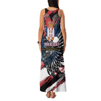 Serbia Family Matching Tank Maxi Dress and Hawaiian Shirt Wings of the Nation Crown of Heritage