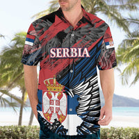 Serbia Hawaiian Shirt Wings of the Nation Crown of Heritage