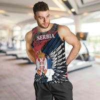 Serbia Men Tank Top Wings of the Nation Crown of Heritage