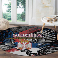Serbia Round Carpet Wings of the Nation Crown of Heritage