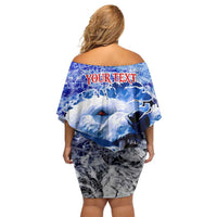 Greenland Family Matching Off Shoulder Short Dress and Hawaiian Shirt Polar Bear Power You Snow Much