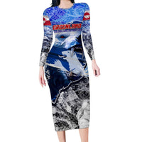 Greenland Long Sleeve Bodycon Dress Polar Bear Power You Snow Much