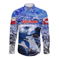 Greenland Long Sleeve Button Shirt Polar Bear Power You Snow Much