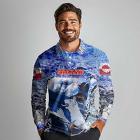 Greenland Long Sleeve Polo Shirt Polar Bear Power You Snow Much