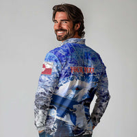 Greenland Long Sleeve Polo Shirt Polar Bear Power You Snow Much