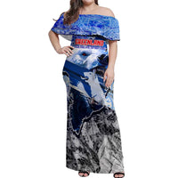 Greenland Off Shoulder Maxi Dress Polar Bear Power You Snow Much