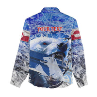 Greenland Women Casual Shirt Polar Bear Power You Snow Much