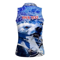 Greenland Women Sleeveless Polo Shirt Polar Bear Power You Snow Much