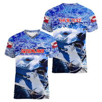 Greenland Women V-Neck T-Shirt Polar Bear Power You Snow Much