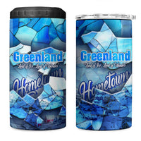 Greenland Hometown 4 in 1 Can Cooler Tumbler Land of Ice Land of Wonder Land of Heart