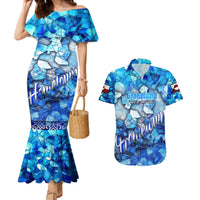 Greenland Hometown Couples Matching Mermaid Dress and Hawaiian Shirt Land of Ice Land of Wonder Land of Heart