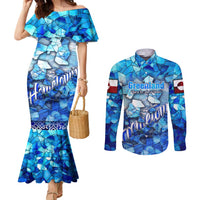 Greenland Hometown Couples Matching Mermaid Dress and Long Sleeve Button Shirt Land of Ice Land of Wonder Land of Heart