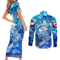Greenland Hometown Couples Matching Short Sleeve Bodycon Dress and Long Sleeve Button Shirt Land of Ice Land of Wonder Land of Heart
