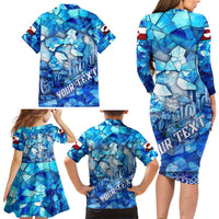 Greenland Hometown Family Matching Long Sleeve Bodycon Dress and Hawaiian Shirt Land of Ice Land of Wonder Land of Heart