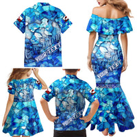 Greenland Hometown Family Matching Mermaid Dress and Hawaiian Shirt Land of Ice Land of Wonder Land of Heart