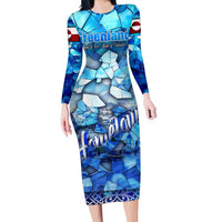Greenland Hometown Long Sleeve Bodycon Dress Land of Ice Land of Wonder Land of Heart
