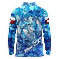 Greenland Hometown Long Sleeve Polo Shirt Land of Ice Land of Wonder Land of Heart