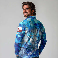 Greenland Hometown Long Sleeve Polo Shirt Land of Ice Land of Wonder Land of Heart