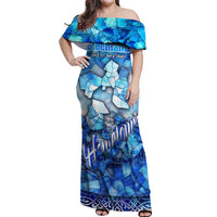 Greenland Hometown Off Shoulder Maxi Dress Land of Ice Land of Wonder Land of Heart