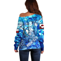 Greenland Hometown Off Shoulder Sweater Land of Ice Land of Wonder Land of Heart