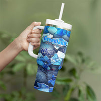 Greenland Hometown Tumbler With Handle Land of Ice Land of Wonder Land of Heart