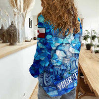 Greenland Hometown Women Casual Shirt Land of Ice Land of Wonder Land of Heart