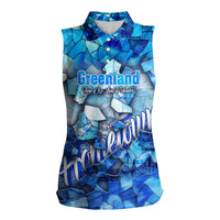 Greenland Hometown Women Sleeveless Polo Shirt Land of Ice Land of Wonder Land of Heart