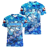 Greenland Hometown Women V-Neck T-Shirt Land of Ice Land of Wonder Land of Heart