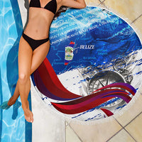 Belize One Flag One Heart Beach Blanket Caribbean Heartbeat - Where Compass Meets Culture