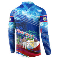 Belize One Flag One Heart Button Sweatshirt Caribbean Heartbeat - Where Compass Meets Culture