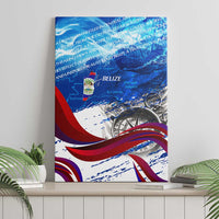 Belize One Flag One Heart Canvas Wall Art Caribbean Heartbeat - Where Compass Meets Culture