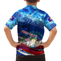 Belize One Flag One Heart Family Matching Off Shoulder Maxi Dress and Hawaiian Shirt Caribbean Heartbeat - Where Compass Meets Culture