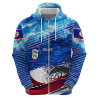 Belize One Flag One Heart Hoodie Caribbean Heartbeat - Where Compass Meets Culture