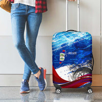 Belize One Flag One Heart Luggage Cover Caribbean Heartbeat - Where Compass Meets Culture