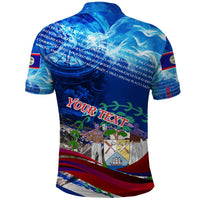 Belize One Flag One Heart Polo Shirt Caribbean Heartbeat - Where Compass Meets Culture