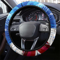 Belize One Flag One Heart Steering Wheel Cover Caribbean Heartbeat - Where Compass Meets Culture