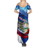 Belize One Flag One Heart Summer Maxi Dress Caribbean Heartbeat - Where Compass Meets Culture