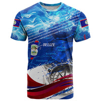 Belize One Flag One Heart T Shirt Caribbean Heartbeat - Where Compass Meets Culture