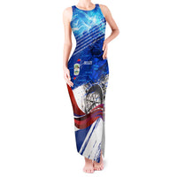 Belize One Flag One Heart Tank Maxi Dress Caribbean Heartbeat - Where Compass Meets Culture