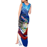 Belize One Flag One Heart Tank Maxi Dress Caribbean Heartbeat - Where Compass Meets Culture