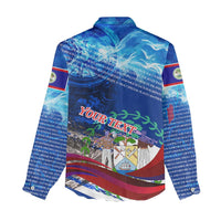 Belize One Flag One Heart Women Casual Shirt Caribbean Heartbeat - Where Compass Meets Culture