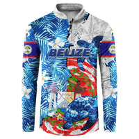 Sea Turtle Belize Button Sweatshirt Ocean Soul Tropical Spirit