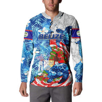 Sea Turtle Belize Button Sweatshirt Ocean Soul Tropical Spirit