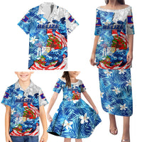 Sea Turtle Belize Family Matching Puletasi and Hawaiian Shirt Ocean Soul Tropical Spirit
