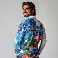 Sea Turtle Belize Long Sleeve Polo Shirt Ocean Soul Tropical Spirit